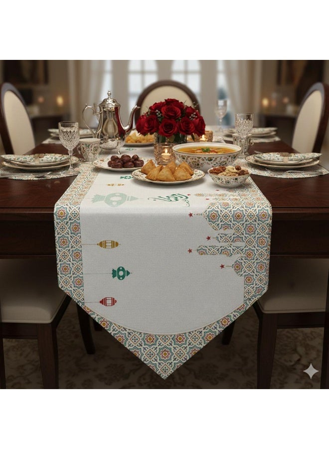 Waterproof plastic tablecloth, suitable for Islamic occasions such as Eid al-Fitr and Ramadan, multi-colored. - Image 2